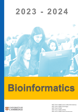 Bioinformatics 2023-2024 booklet cover